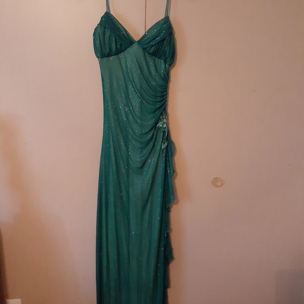 Sparkly green dress